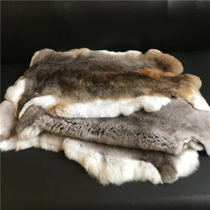  Soft dyed rex rabbit fur plate