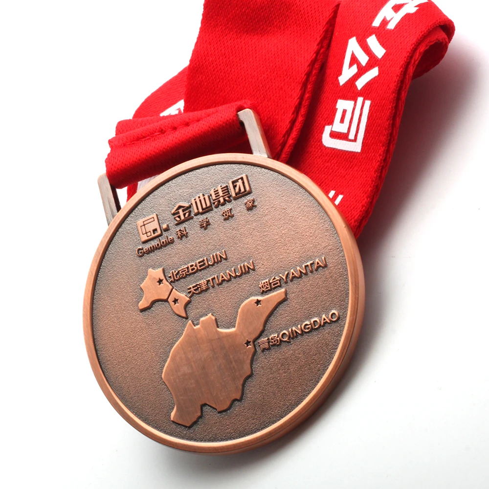 Manufacturer custom medal and trophies sublimation blank logo zinc alloy race gold award medal custom sports metal medals