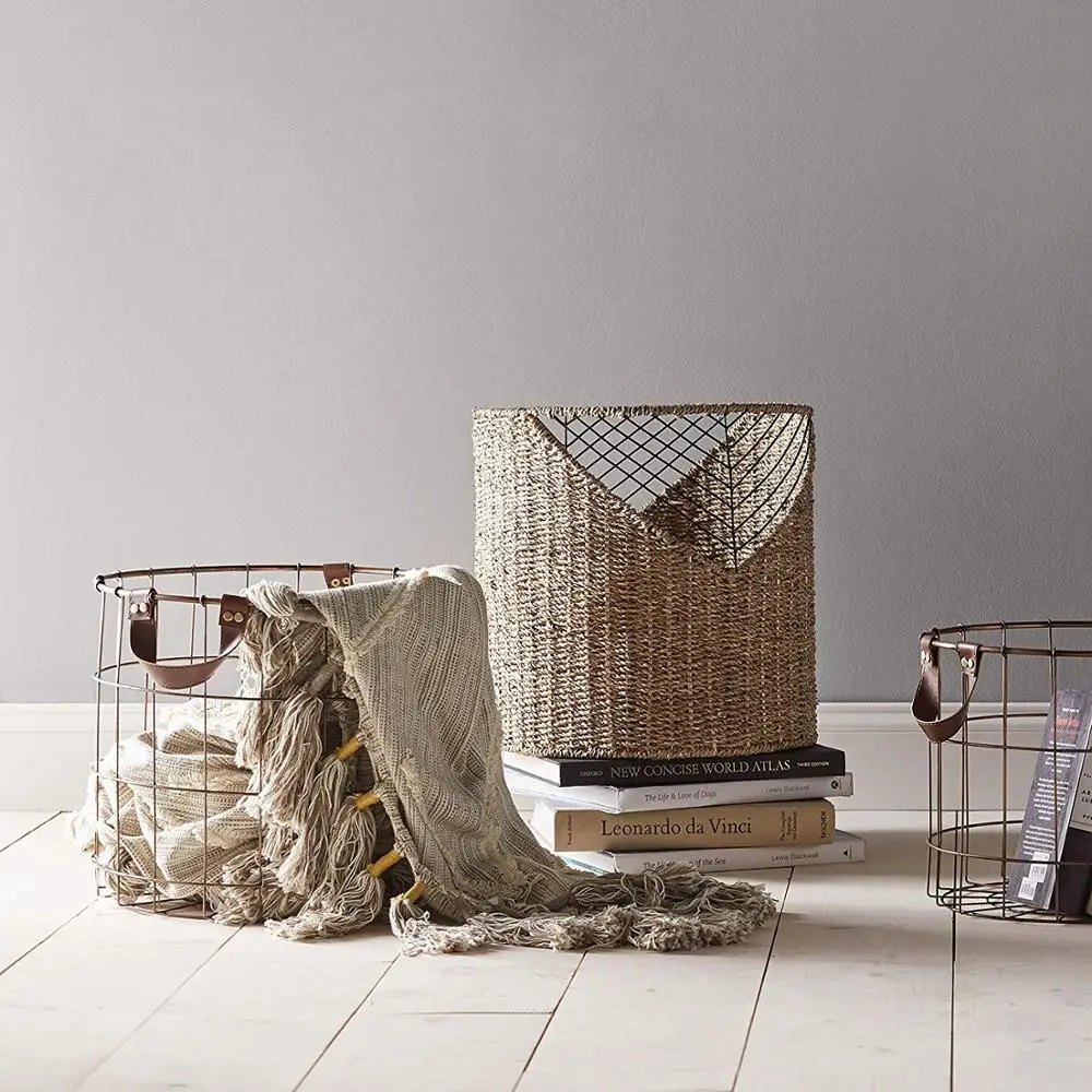 Best Choice Seagrass Baskets Laundry Basket Storage Baskets Traditional Handcrafted For Room Decor