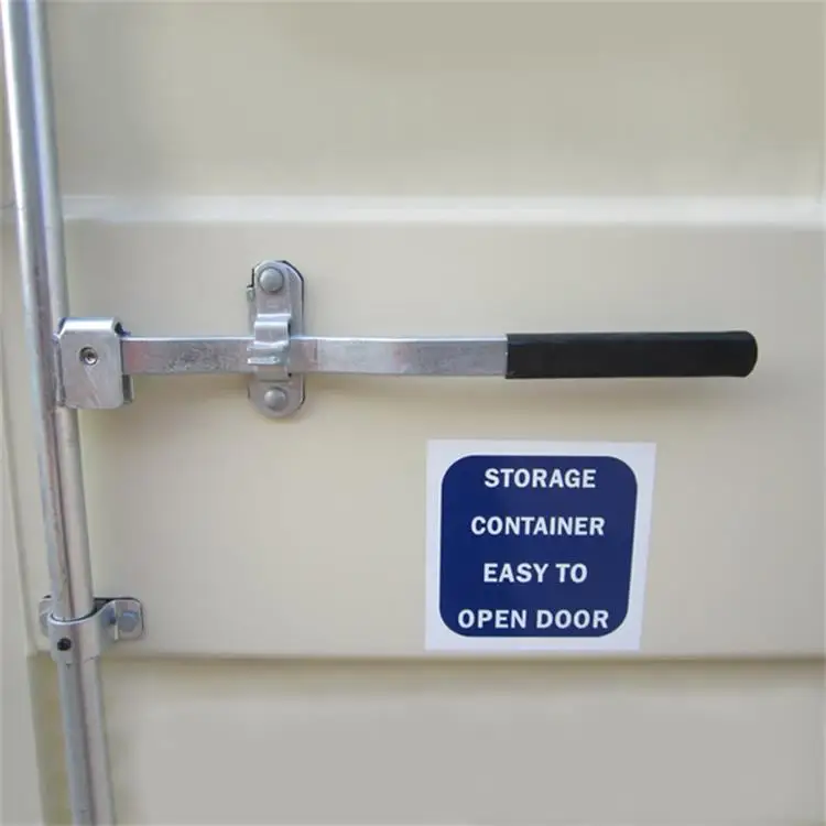 Hot food container shipping container door handle extension bar storage container with handle