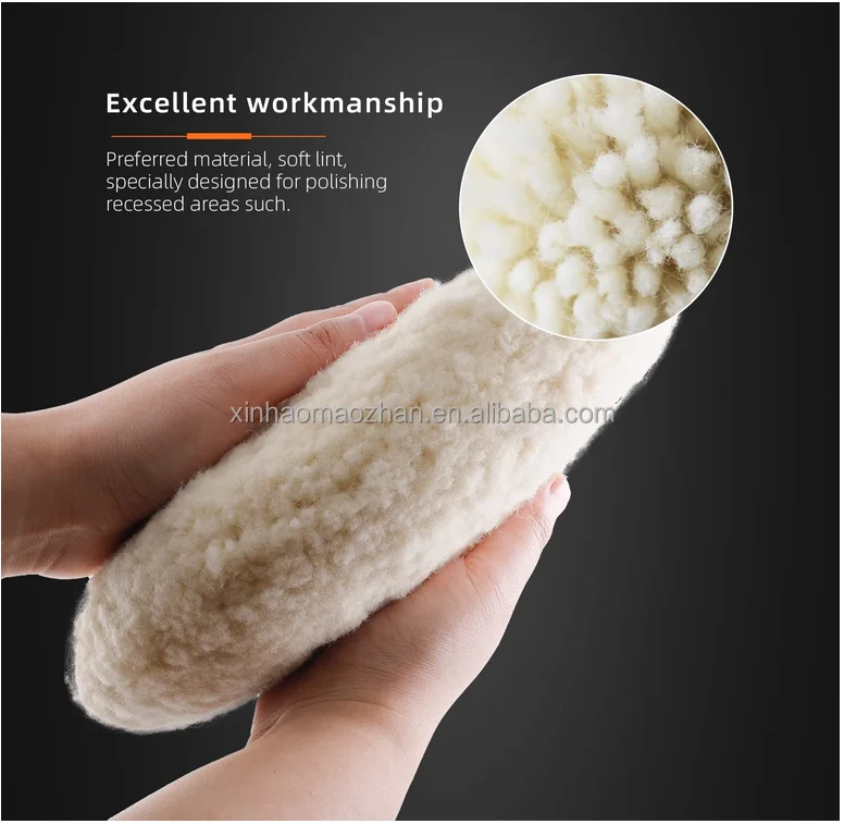 7inch Double Sided Wool and single side Polishing Buffer Pad 7 inch High Density Wool Pads