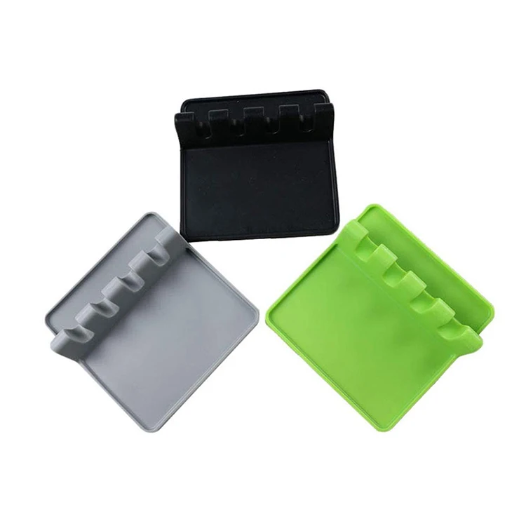 Heat Resistant Silicone Spoon rest Spoon Holder Kitchen Utensil Rest Spatula Holder