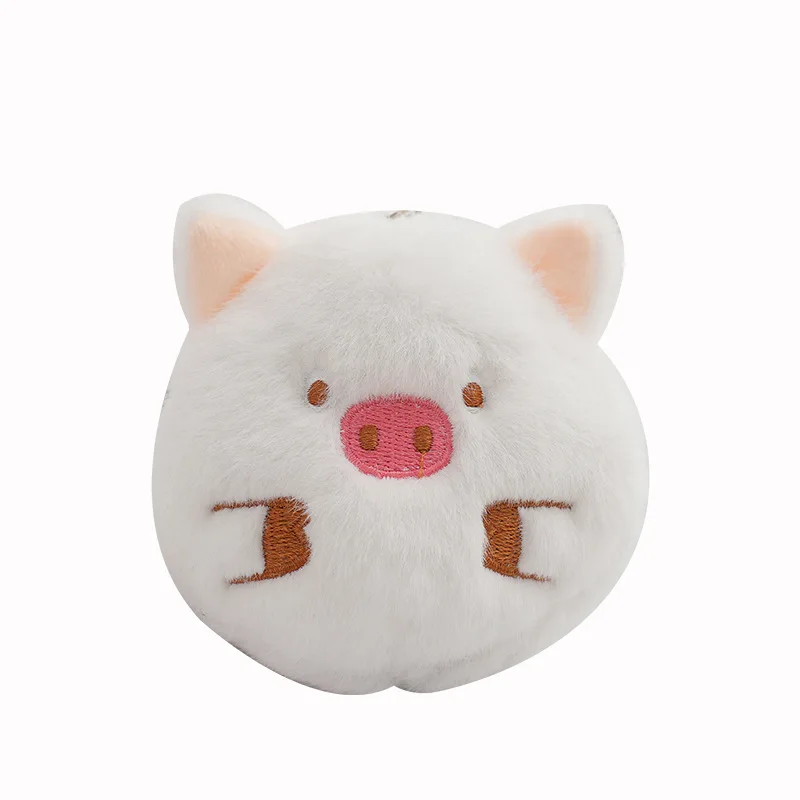 Customize Cute Animal Toy Car Bag Pendant Keychain Kawaii Soft Stuffed Plush Pig Keychain Toys