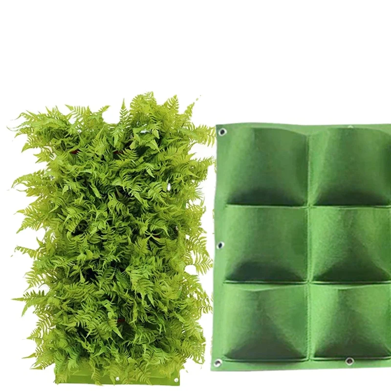Eco-grow 81/56/36/64/18 Pockets Outdoor Vertical Wall Garden Felt Grow Bags Pouch Containers Nursery Bag Mushroom Cultivation