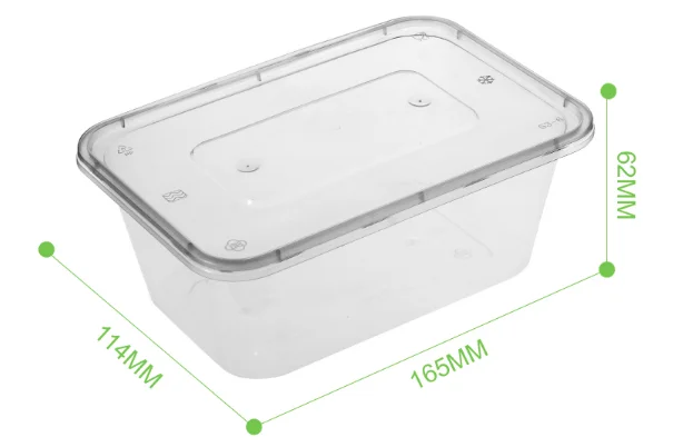Food Use and Eco-Friendly Feature Microwave 1000 ml pp disposable food plastic container
