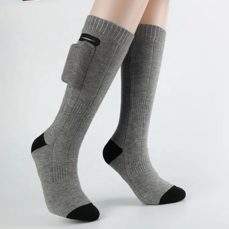 Wholesale Winter Heater Warming Ski Socks USB Electric Heating Rechargeable Battery Heated Socks