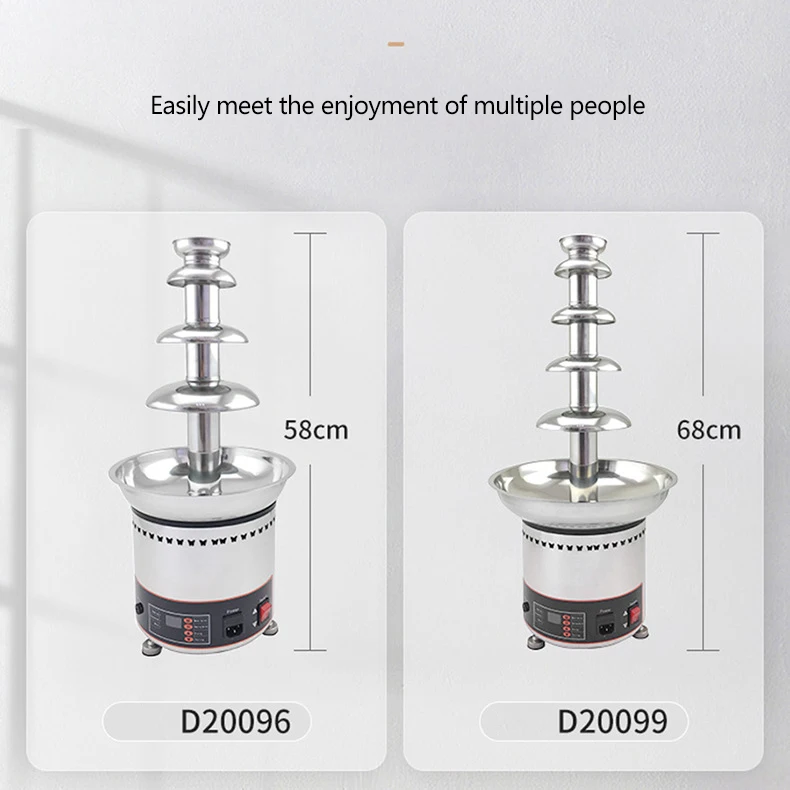 New Design Electric Retro Chocolate Fountain 30~150 Degree chocolate fat melting machine
