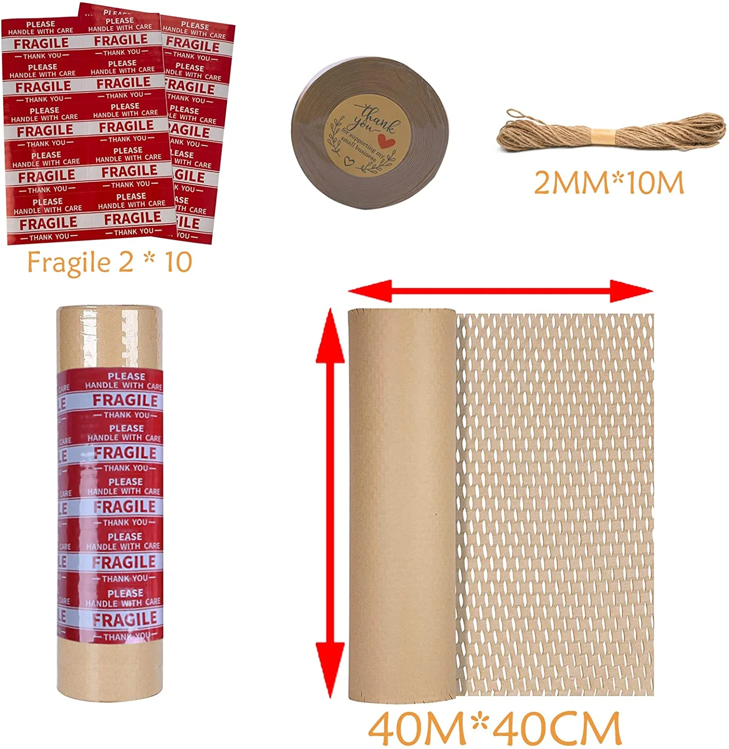High Quality Kraft Wrapping Paper Eco-Friendly Wrap Packaging Cushion Kraft Honeycomb Paper Roll