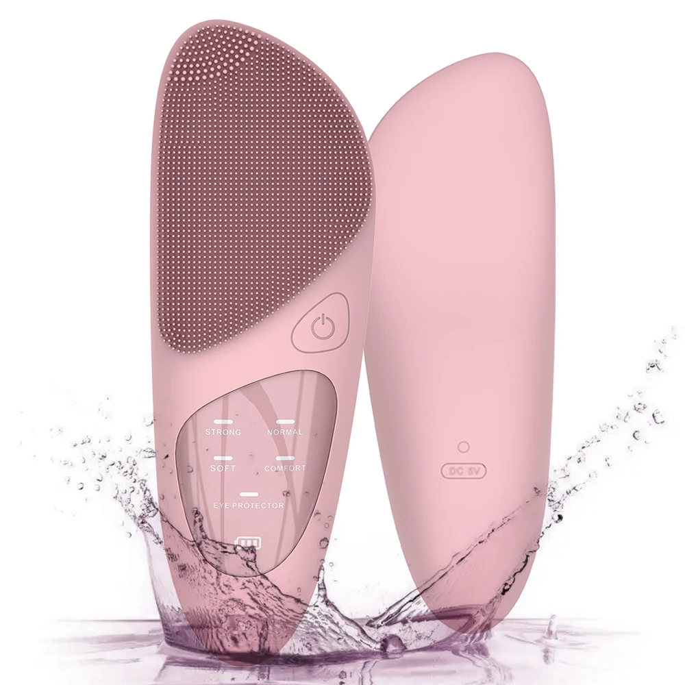 3 in 1 Multifunctional Electric Rechargeable Sonic Scrubber Silicone Facial Cleansing Brush