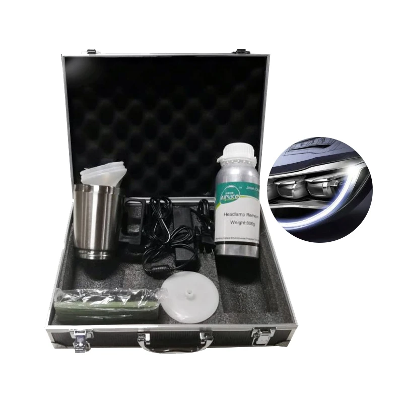 Комплект для восстановления автомобильных фар для восстановления поврежденных от солнца фар