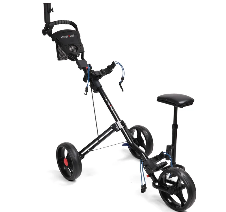 
Outdoor Golf Charters Tri-Wheel Aluminium Car with Pad Foldable Golf Carts Pulled by Handlers 