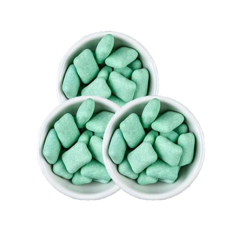 
chewing gum factory price high quality gum base blue color tasted well mint flavor or customized chewing gums 