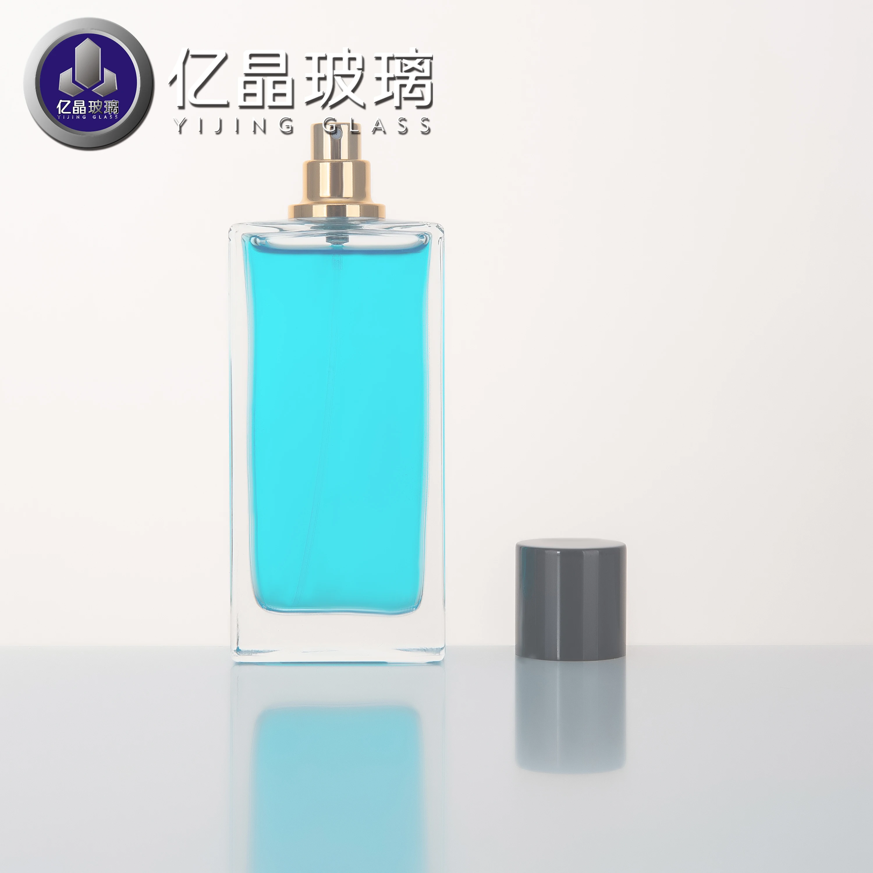 Wholesale perfume glass bottles cosmetic perfume glass packaging China export transparent frosted glass perfume bottles with lid