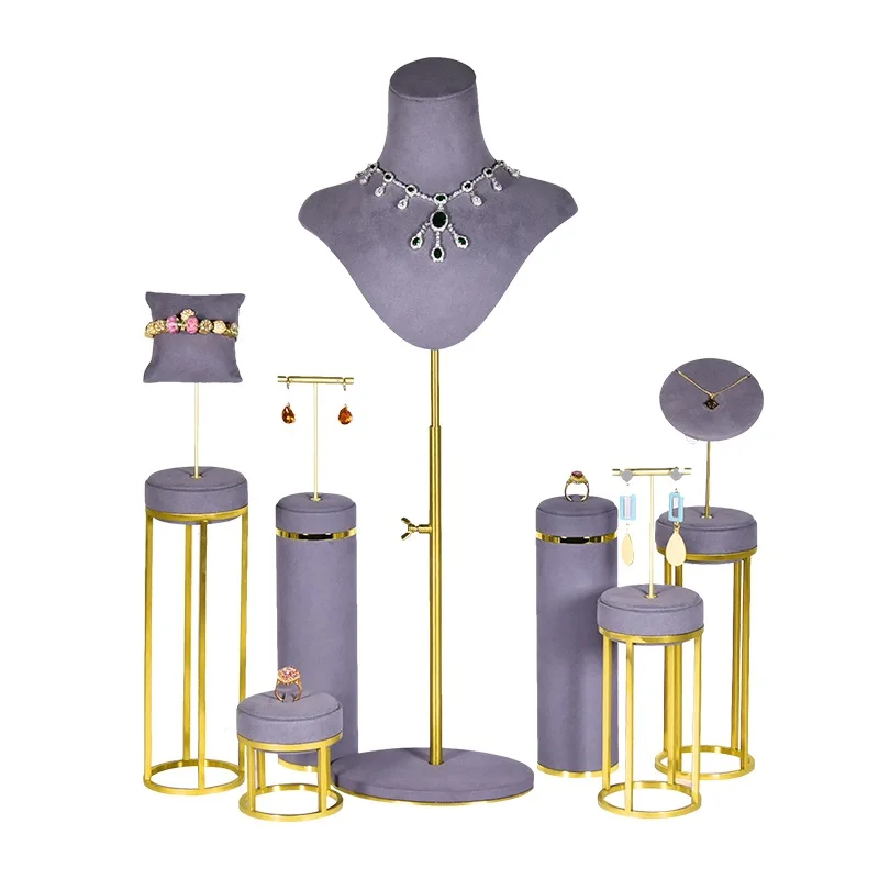 JINSKY  metal jewelry display stand different colors jewellery display for window showcase