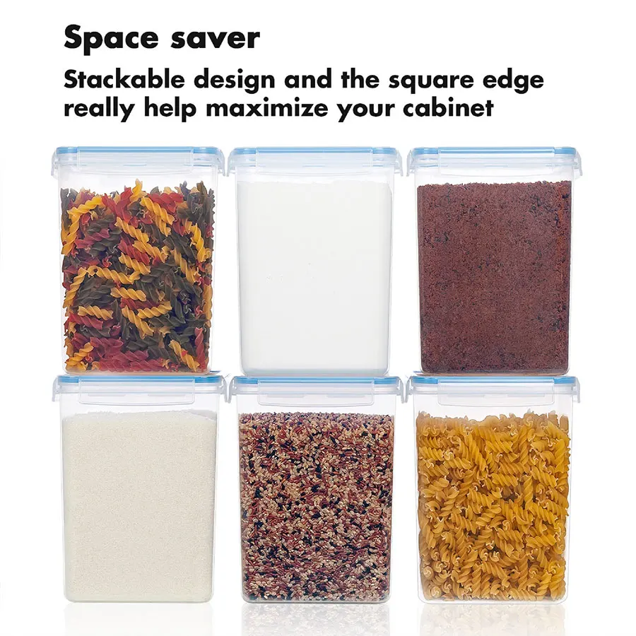 6.5L Large Capacity Plastic Airtight Kitchen & Pantry Organization Large Tall Airtight Food Storage Containers Grain storage box