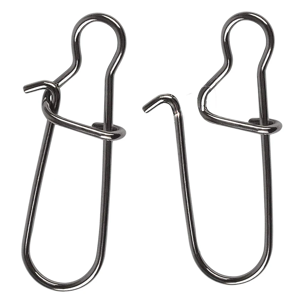 Stainless Steel Fast Clip Lock Snap Swivel Slid Rings Safety Snaps Fishing Hook Connector Tool