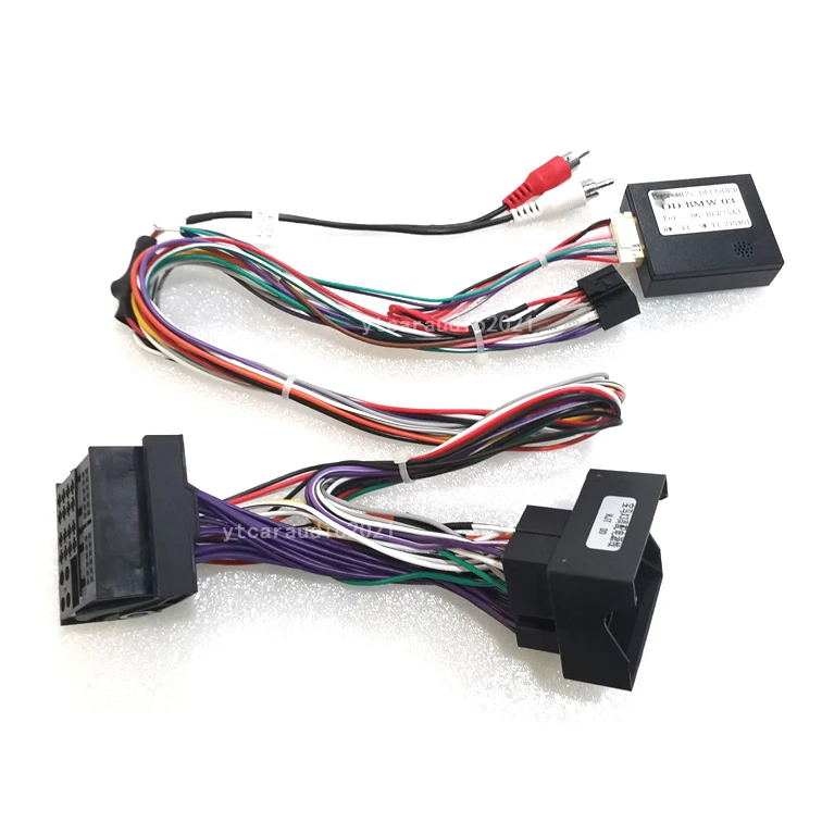 Car 16Pin Power Wiring Harness Cable Adapter With Canbus For BMW X3/E83(06-10) Install Aftermarket Android Stereo