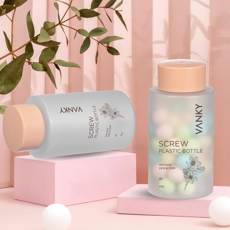 High end plastic PET bottle Packaging cosmetic with screw lid