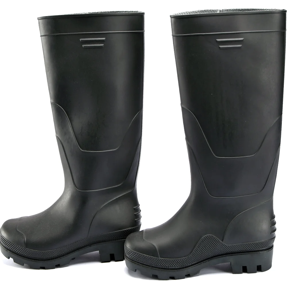 Industrial boots for men safety China rubber farm boots steel toe wellington boots men