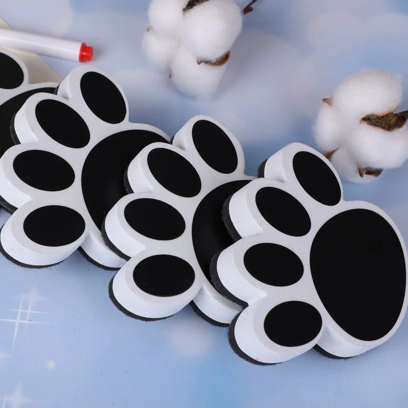 Magnetic felt whiteboard erasers beer paw eraser EVA whiteboard eraser