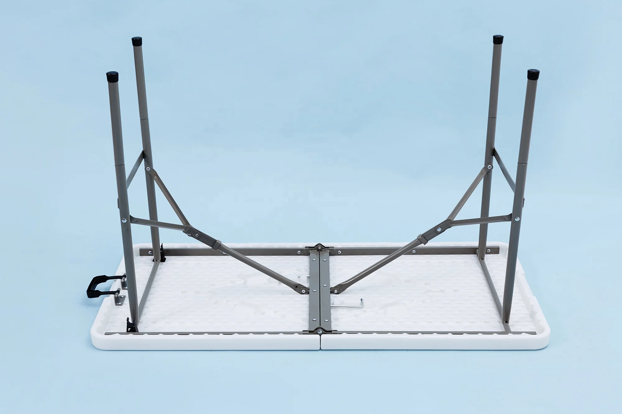 CYEN 2022 New Arrival Camping Square Card Table Granite White HDPE Plastic 4ft Foldable Outdoor Dining Tables