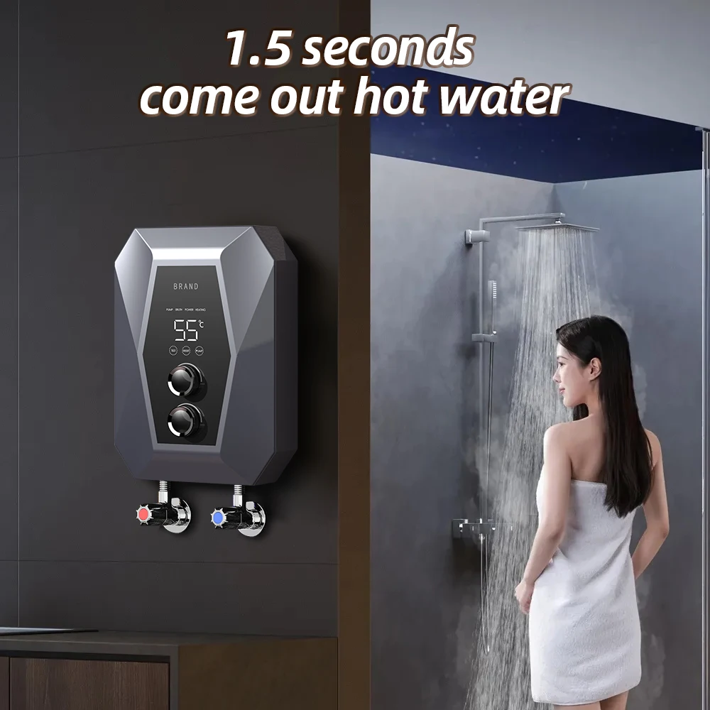 Portable electric water heater instant electric shower tankless electric water heater modern novel design