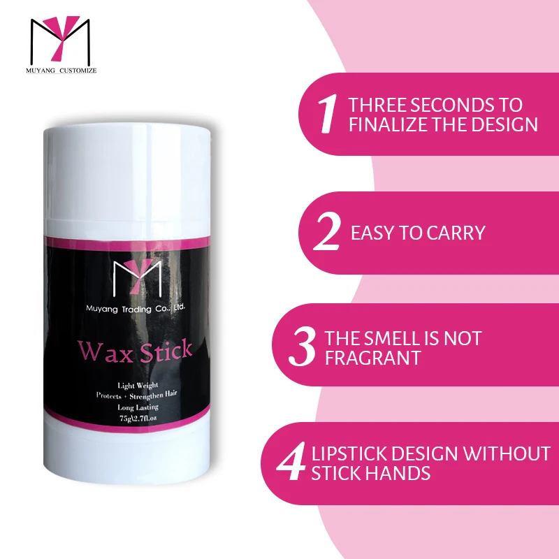 2024 hot sale  Wax Stick High Quality Free Samples Edge Control Hair Wax Stick For Men And Women Private Label Custom