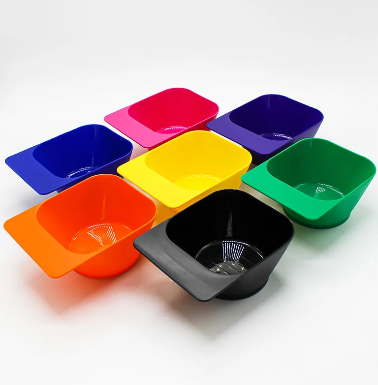 Colourful Salon Hair Dyeing Palette Bowls Salon Hair Color Dye Mixing Bowls Set Hairdressing Styling Tool