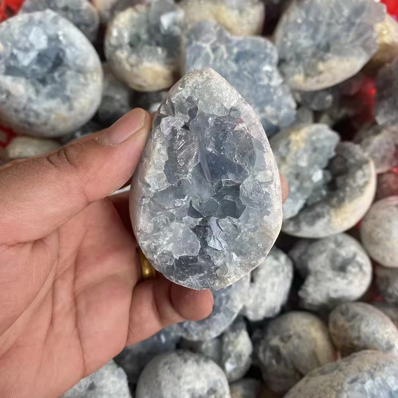 Wholesale Natural Crystal Rough Blue Celestite Geode Calcite Cluster For Healing