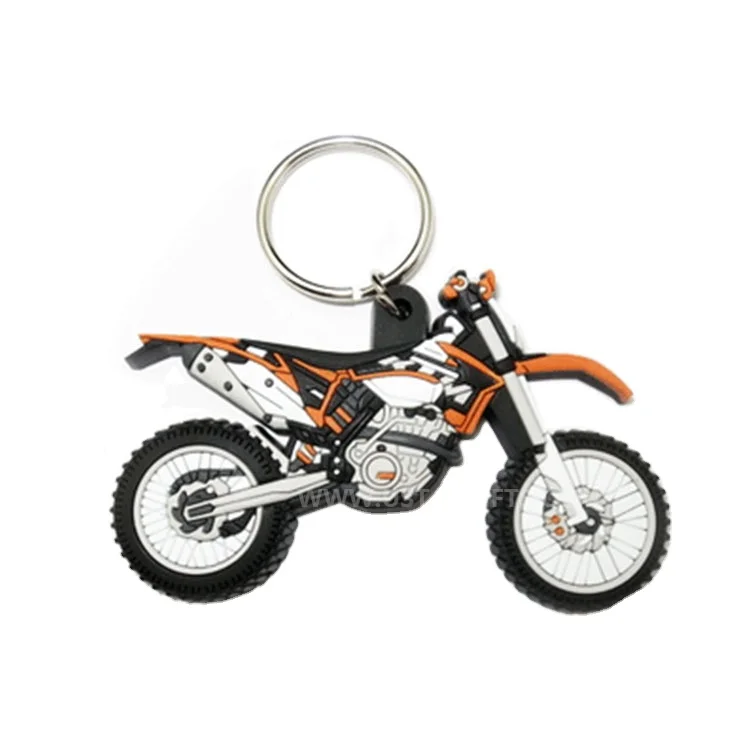
Factory directly customized motorcycle soft PVC rubber 2D / 3D keychain / keyring for promotional gift 