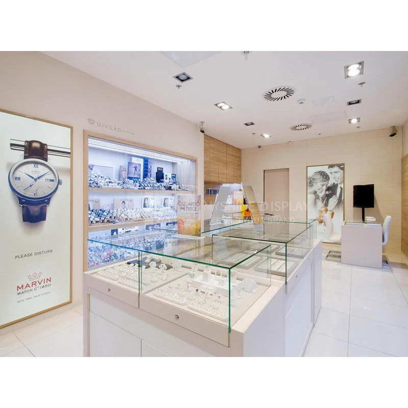 Myshine  Jewelry Shop Interior Decoration Boutique Display Cabinet Simple Jewellery Shop Counter Design Images