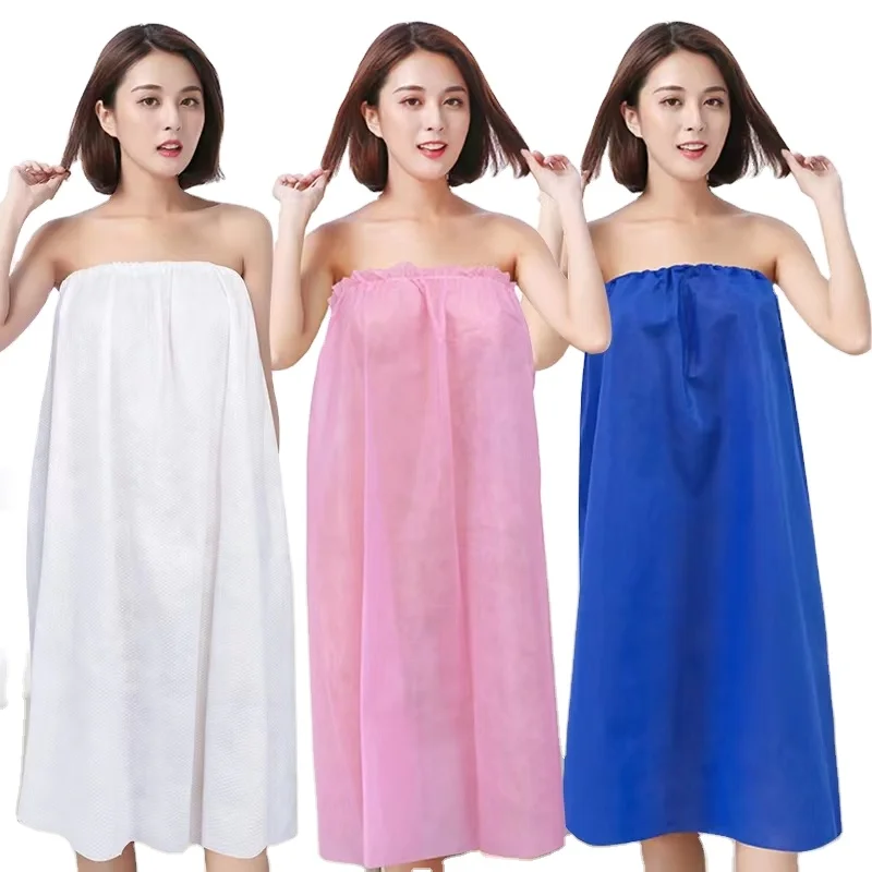 Disposable 40g PP White Bathrobe Women Underwear For SPA Center Massage Single Use