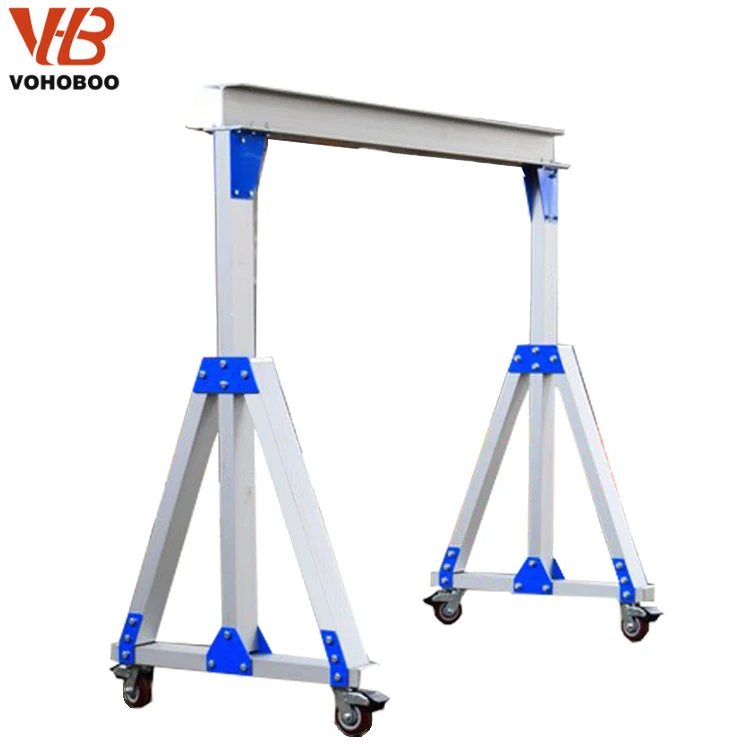 Gantry Crane Alloy Small Electric Portable Mobile Aluminium Fast Dismantling Installation 360 Degrees Rotary Folding 2T 3T 5T