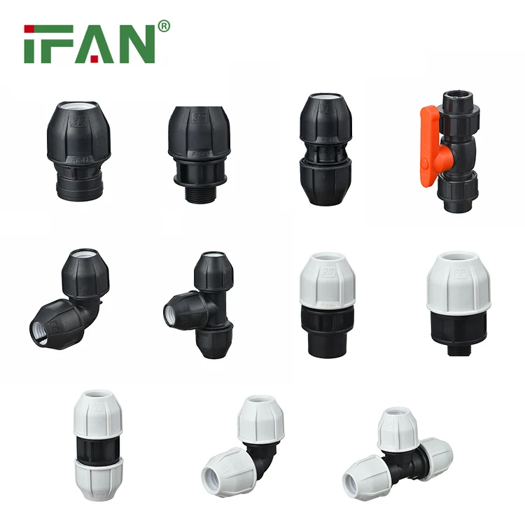 IFAN High Quality PE100 New Material HDPE Pipes Fittings Size 20mm 25mm 32mm Compression Fittings
