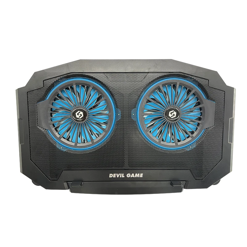 Hot sale 2 fan Adjustable gaming Laptop cooling pad Stand notebook cooler without noise