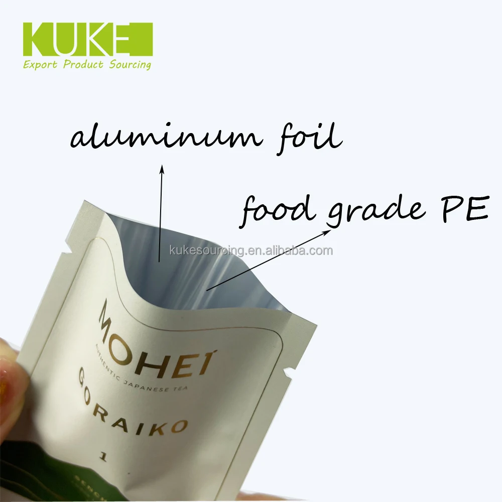 Custom printing plastic zipper lock aluminum foil cosmetic sample sachet cosmetic sample packaging bag