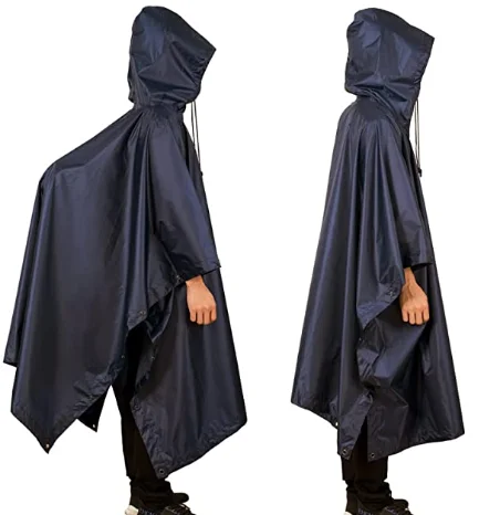 Водонепроницаемый плащ-пончо Woqi из искусственной кожи, дождевик-пончо для взрослых, оборудование для выживания для кемпинга
