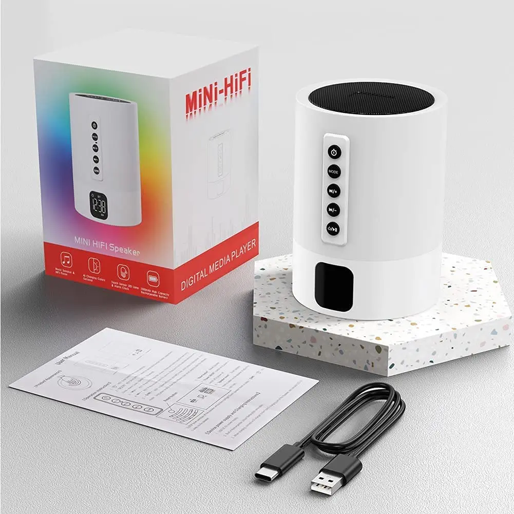 MUSKY DY29S Party Music Box Flashing Bt RGB Light Portable Big Led Screen Video Digital Clock Wireless Usb Speakers