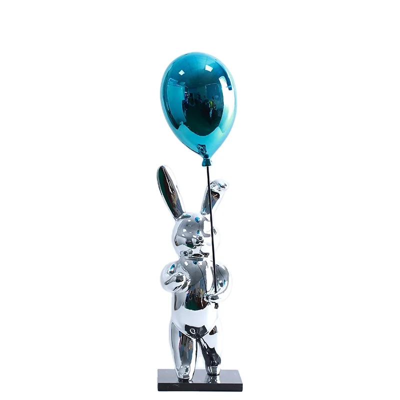 
Lovely Balloon Rabbit Decor Artificial Home Decor Modern Cartoon Art Craft Ceramics 