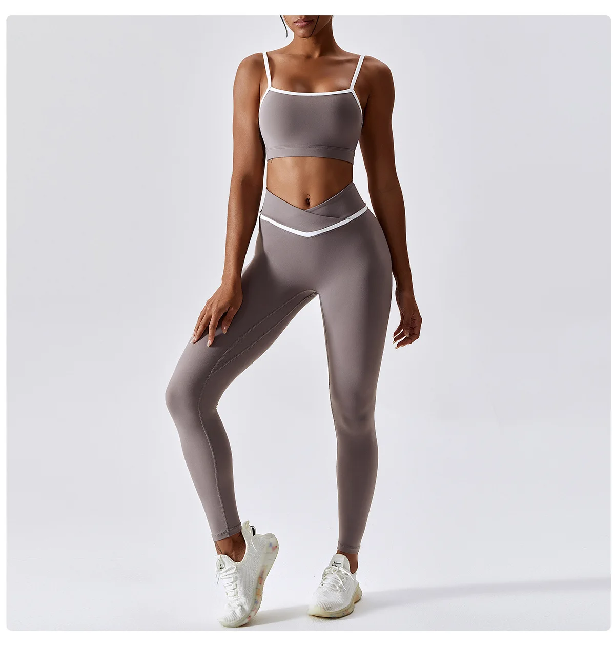 2023 splicing contrast color nude yoga bra lulu running sports underwear shockproof fitness clothing top women bra