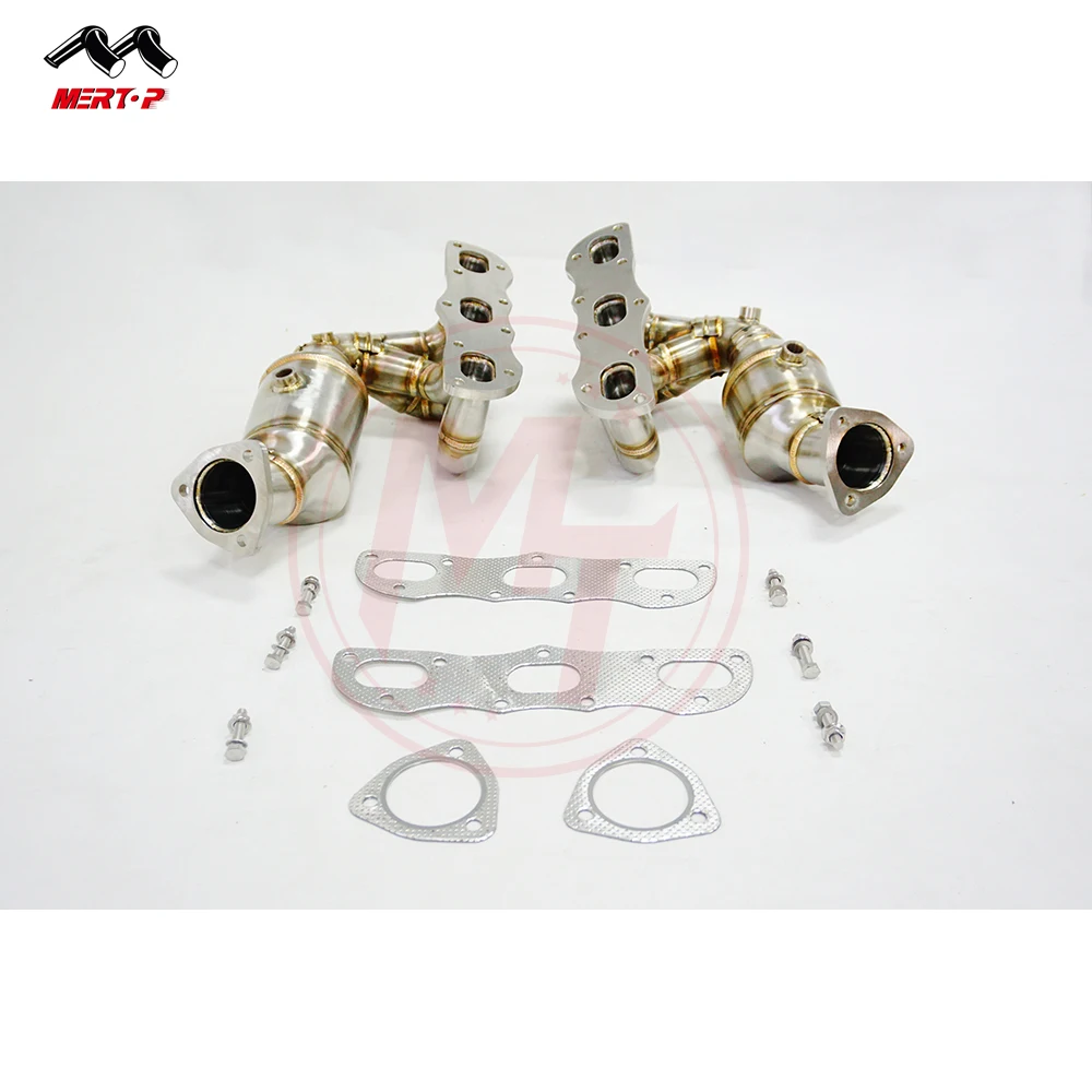 MERTOP гонки SS304 Catted конкурсная головка для Pors che 987 2 Boxster Cayman GTS 2.9L 3.4L