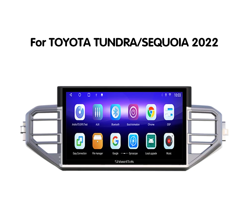 ShiweiTek 13.3 inch Android car radio Toyota Tundra Sequoia 2022 2023 2024 navigation multimedia system carplay android auto