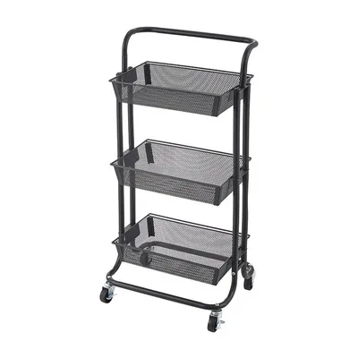 Carretilla Chariot Multifunction Cart, Multifunction metal mesh trolley Handler Storage Rack With Wheels Trolley