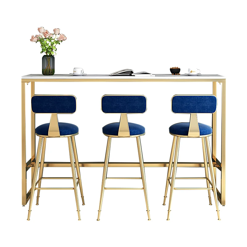 
marble top coffee furniture tableiron has a sense of design table household simple modern marble bar table and chair high feet l 