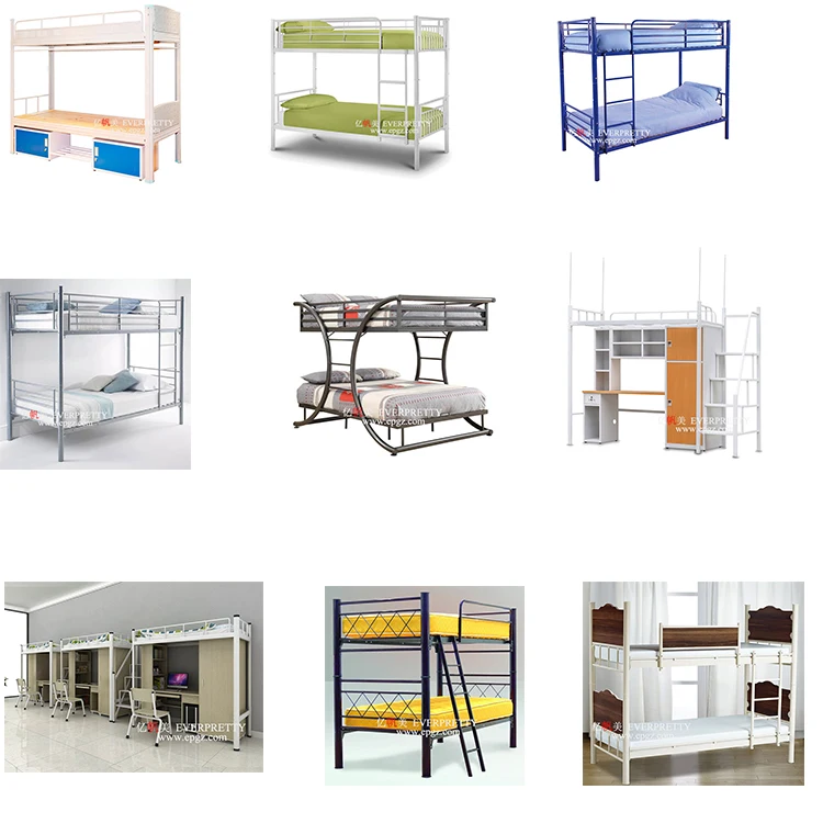 Китайская дешевая двухэтажная односпальная кровать школьная двухъярусная кровать для кровати для общежития мебель для персонала навес кованая квартира Студенческая железная
