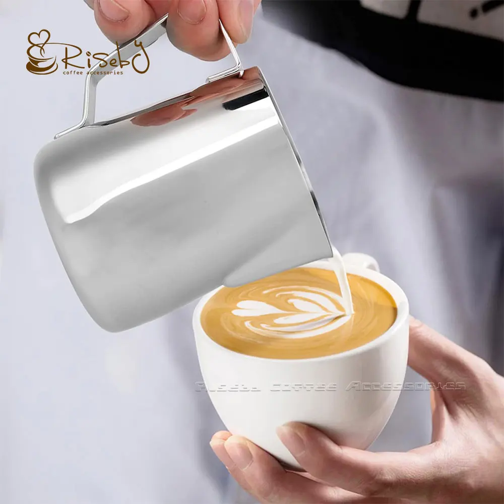 100ml-1500ml Milk Pitcher Custom Color Stainless Steel Coffee Milk Jug Barista Milk Frothing Pitcher Latte Art Pitcher