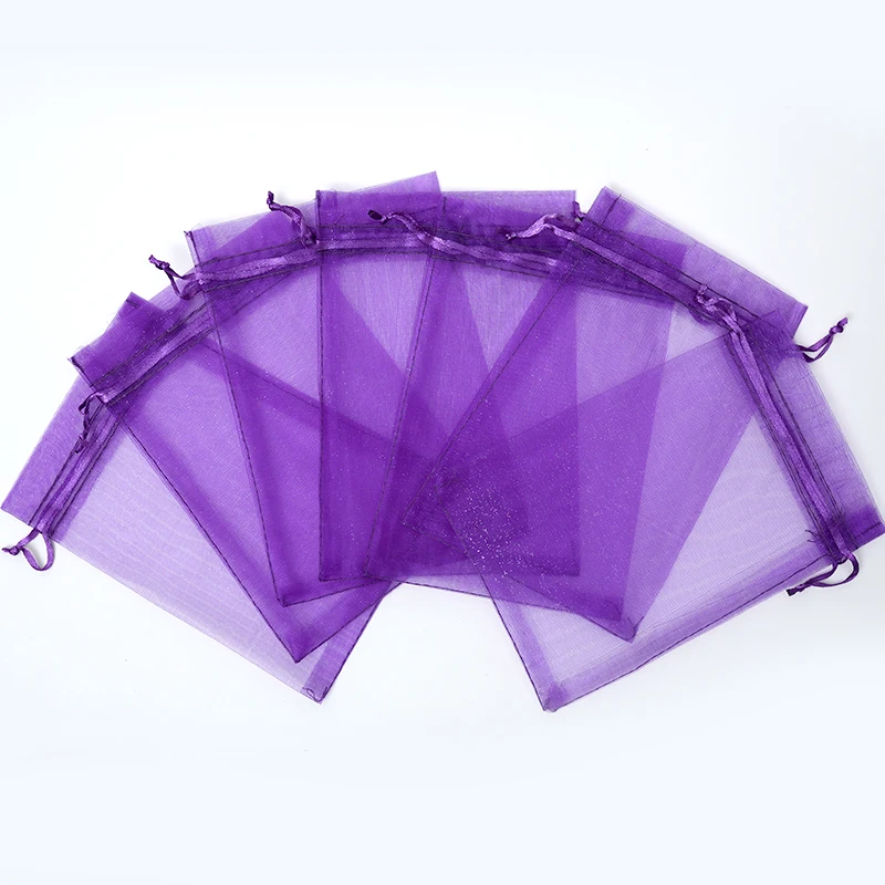 black organza bags packaging wedding customised jewelry gift bags custom printed   drawstring bag