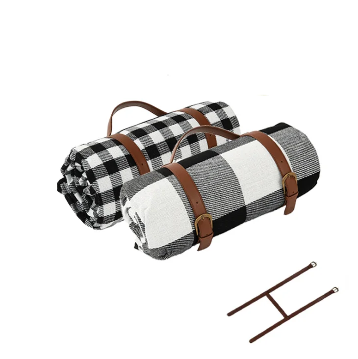  200*200 см Открытый складной Анти-скольжения большой Picnic Blanket с кожаным повязки для пикника на открытом воздухе пляжа