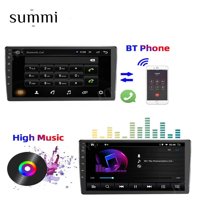 Bes-7041 Universal 9 inch Best Selling 1024*600 HD Touch Screen Android 9 Corolla with GPS