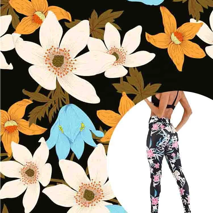 120gsm custom design UPF 50+ supplex polyester spandex digital printing fabric